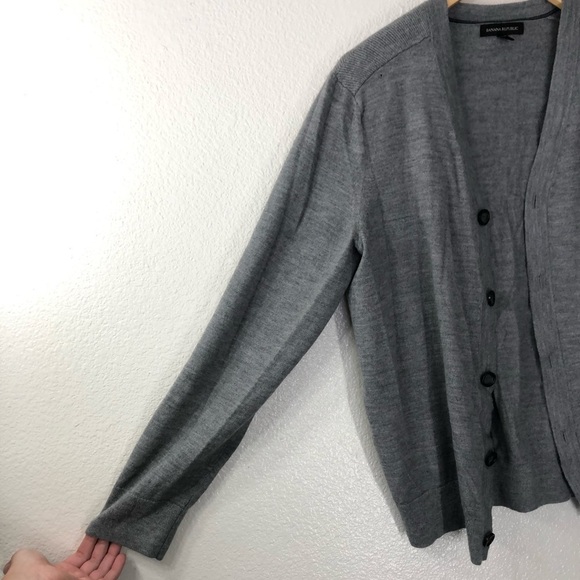 Banana Republic Grey Wool Button Cardigan - Picture 5 of 6